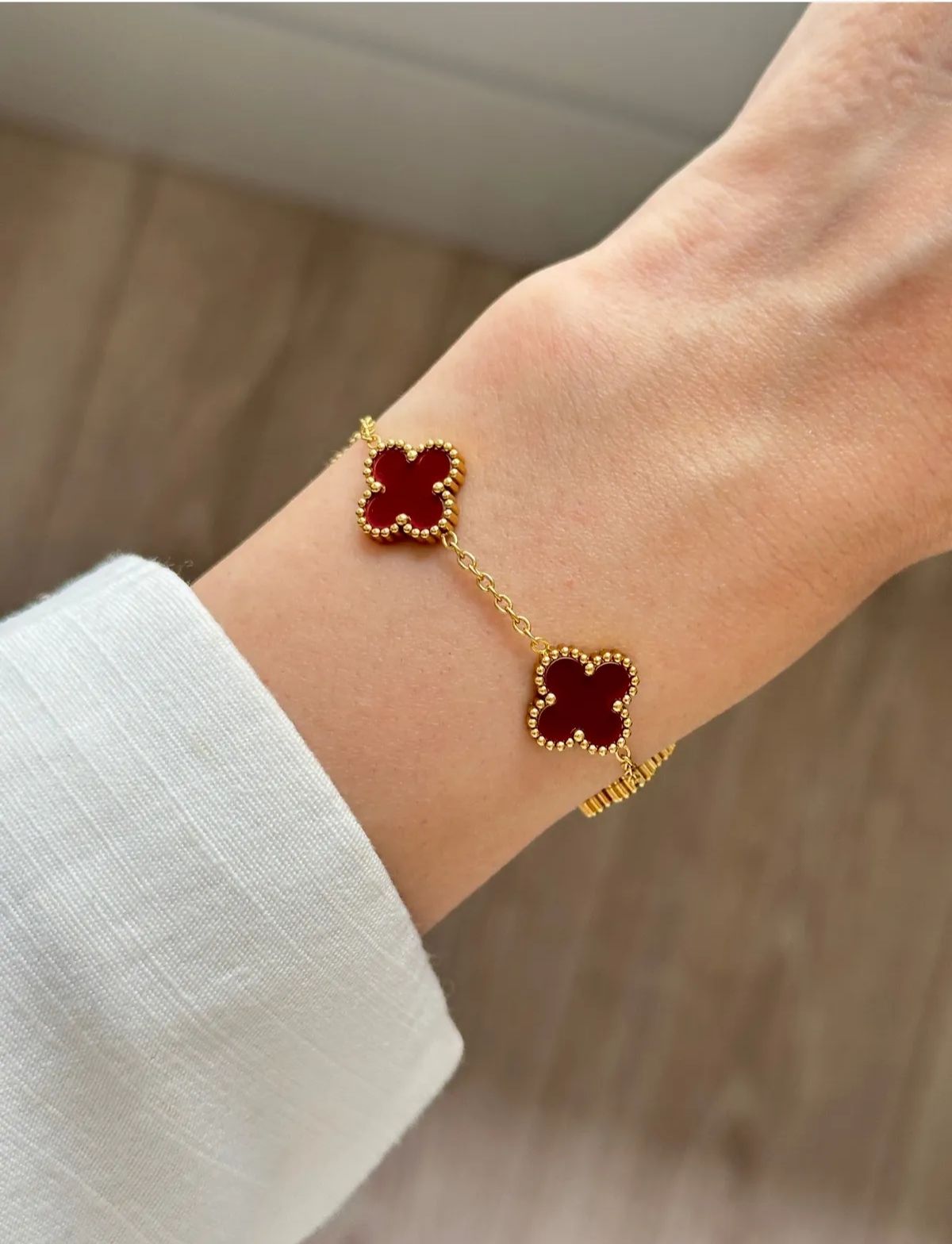 Mehroon Clover Bracelet