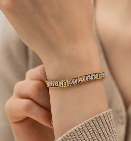 Double Layer Zircon Bracelet