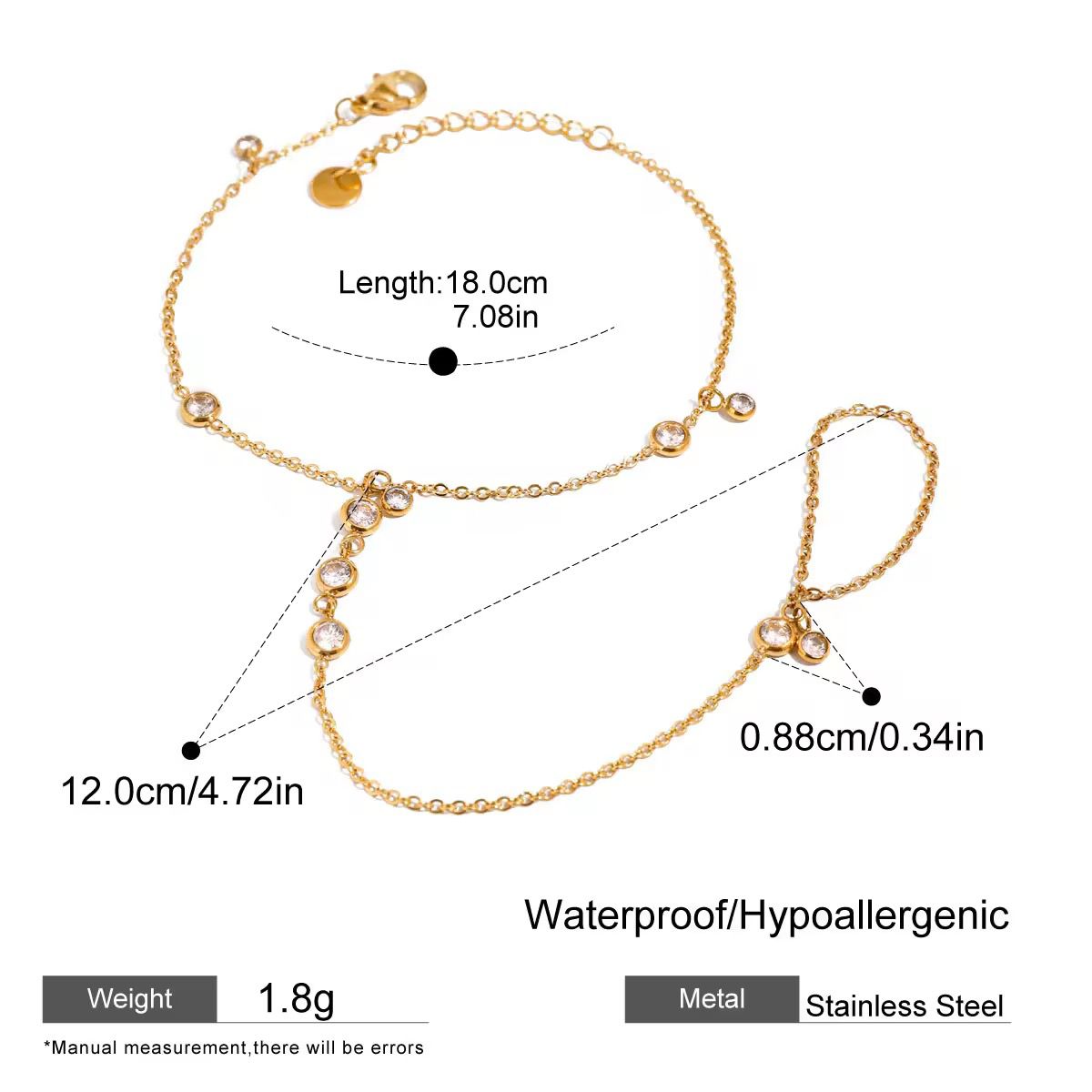 Shimmer Link Hand Chain