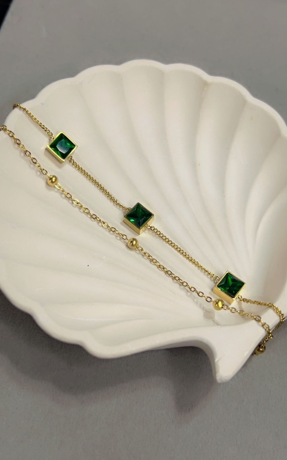 Double Layer Green Bracelet