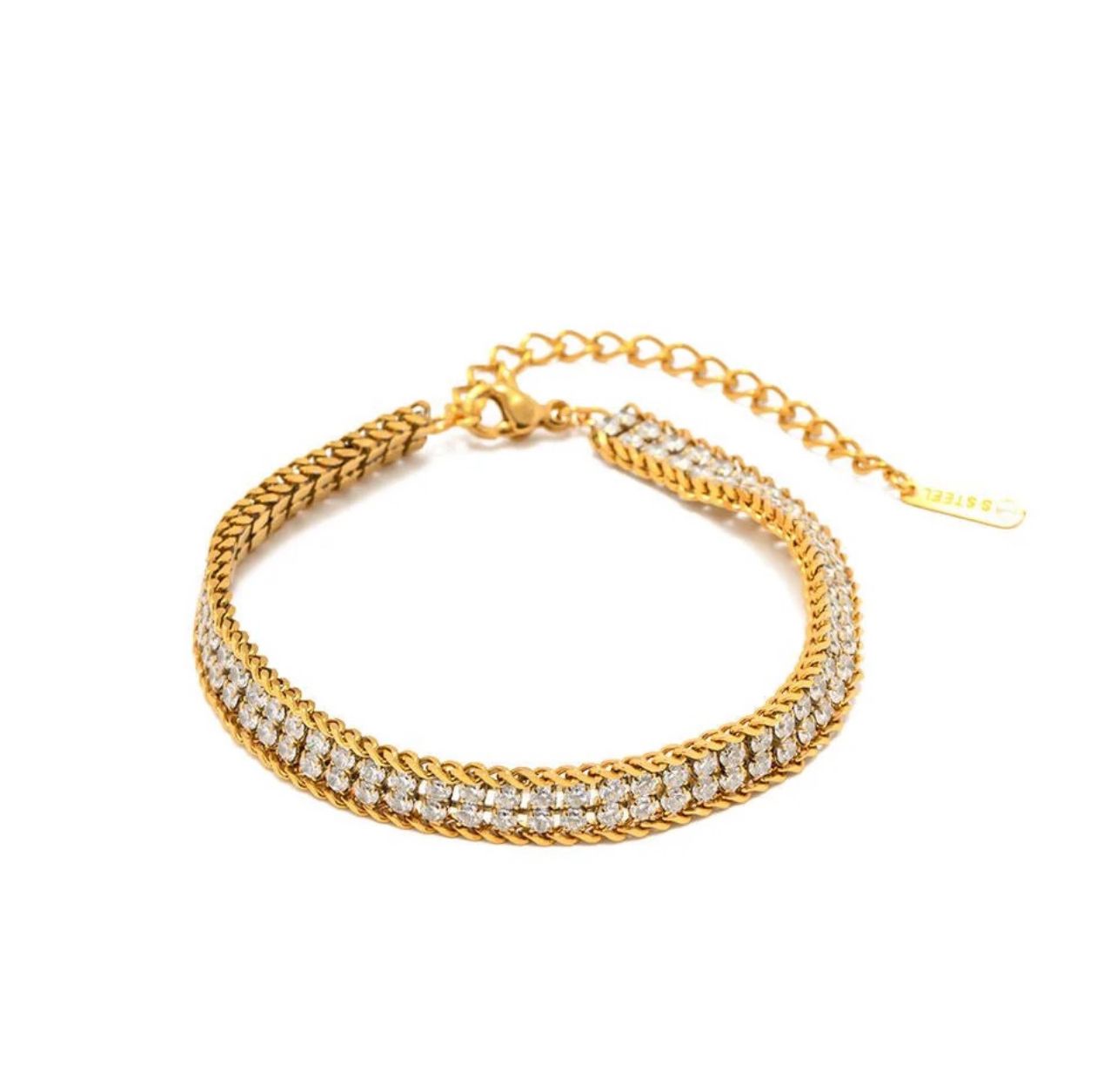 Double Layer Zircon Bracelet