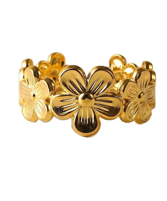 Adjustable Floral Ring