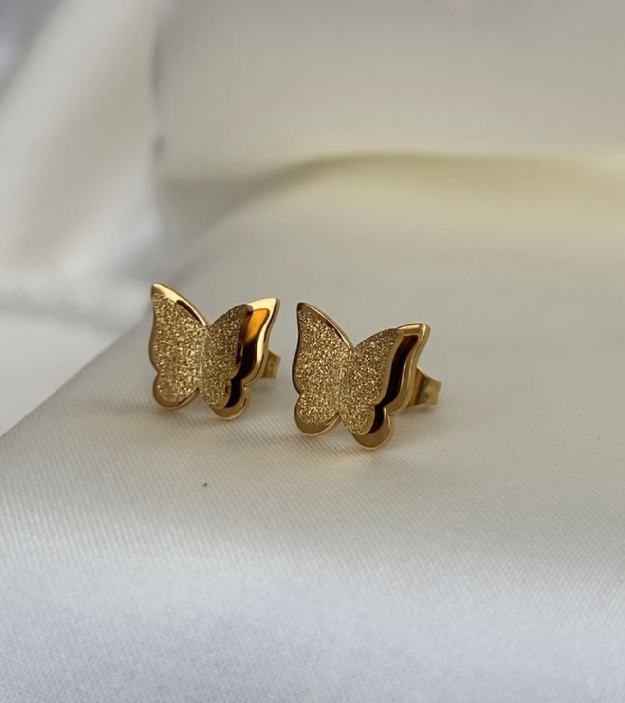 Gold Butterfly Stud