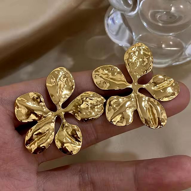 Textured Flower Earrings
