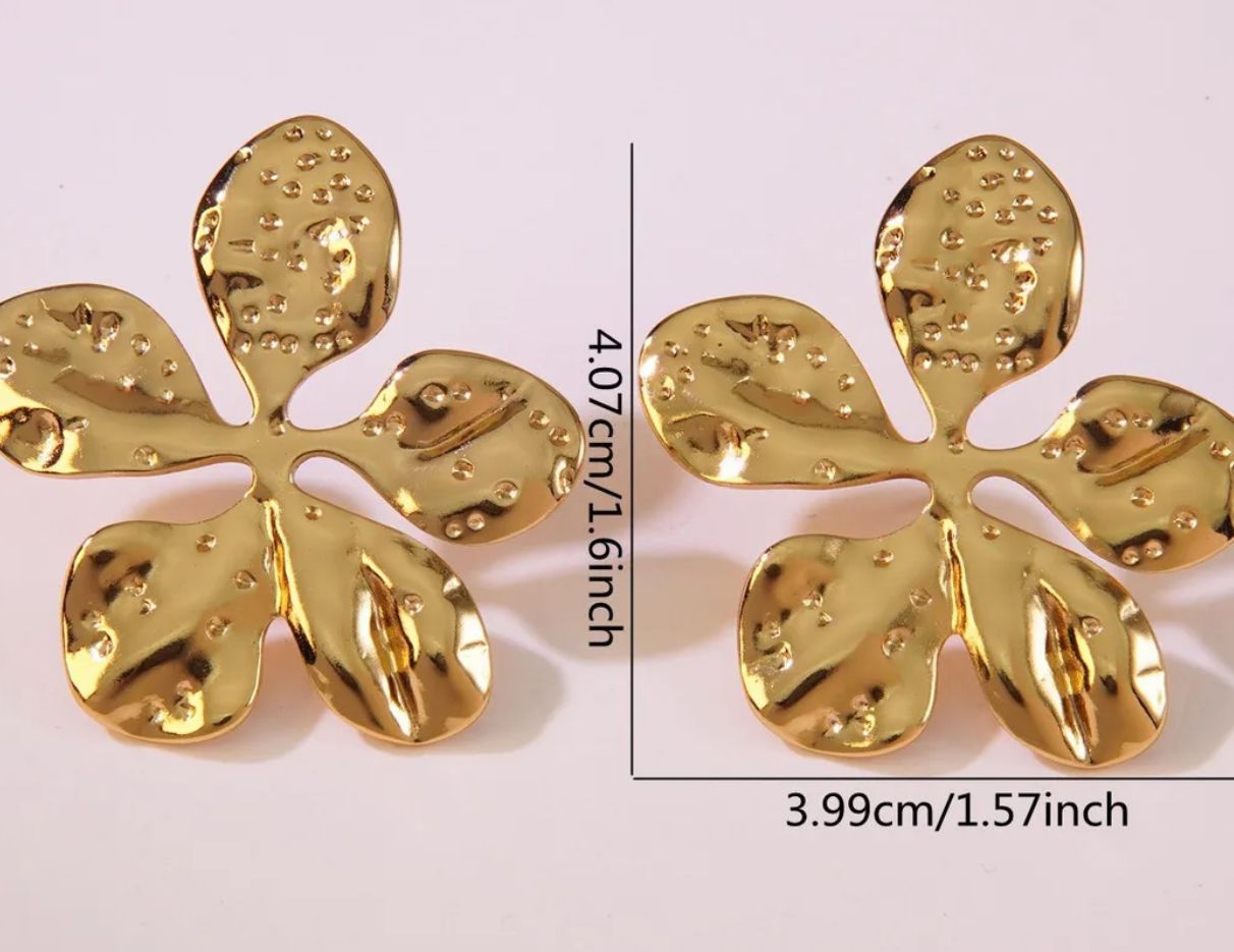 Textured Flower Earrings