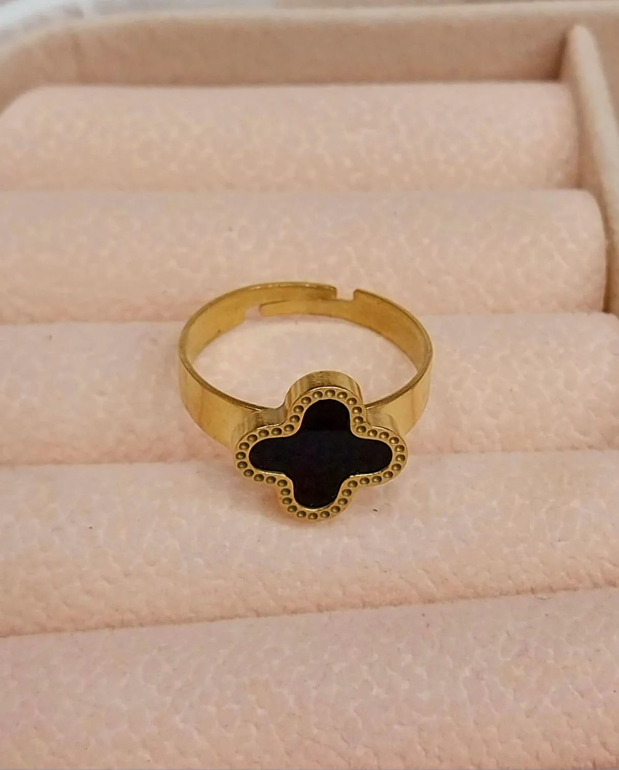 Adjustable Black Clover Ring