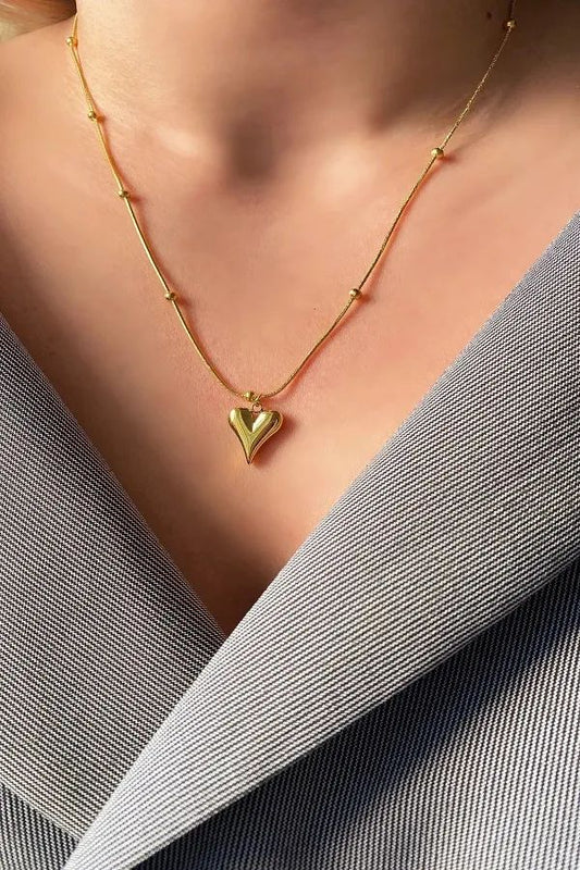 Gold Heartbeat Pendant