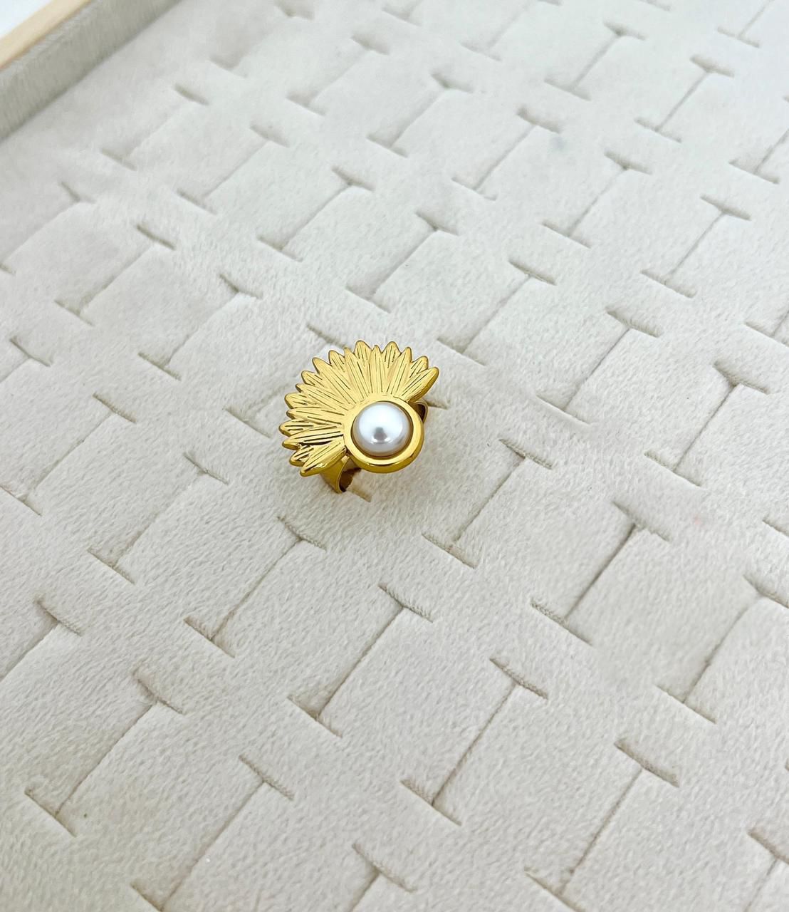 Adjustable Pearl Ring