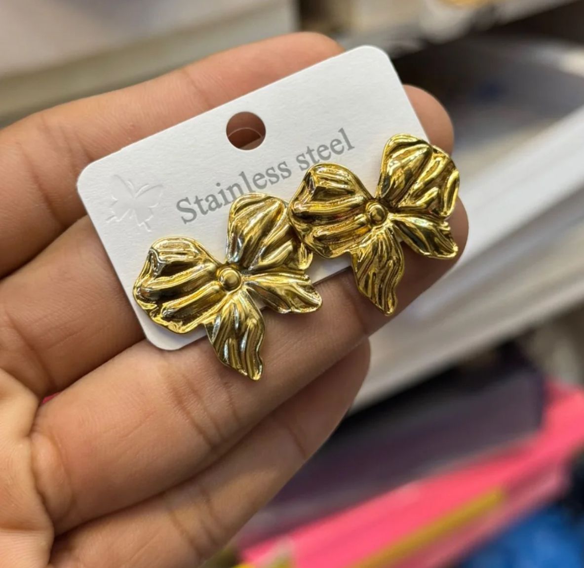 Golden Grace Bow Earring