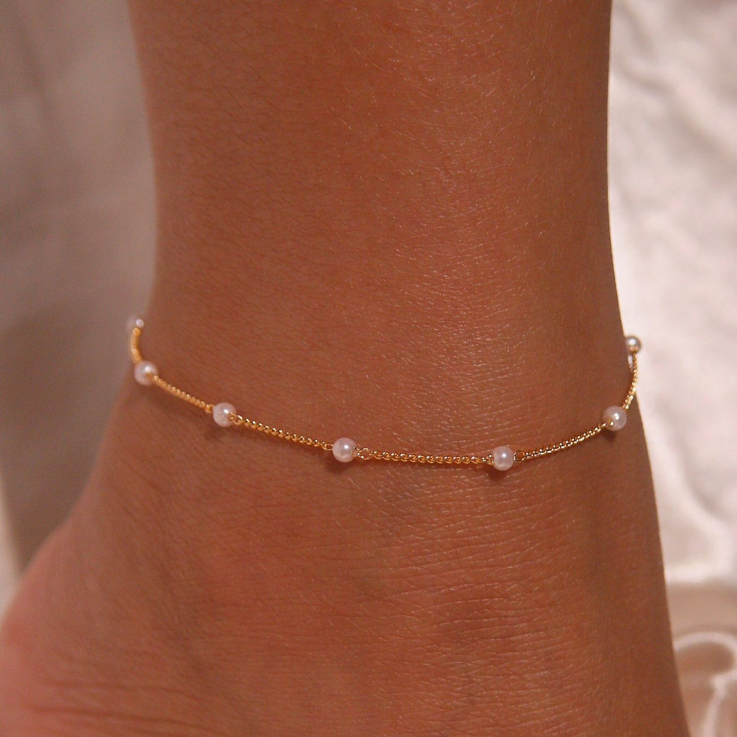 Dainty Pearl Anklet