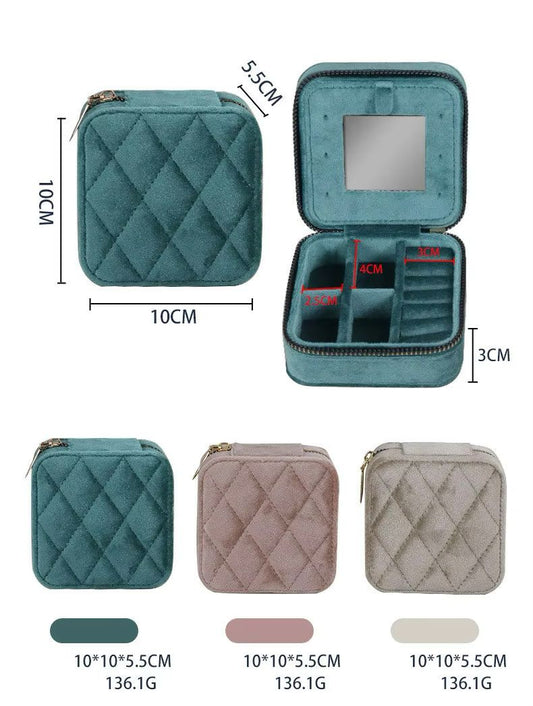 Portable Velvet Jewellery Organizer