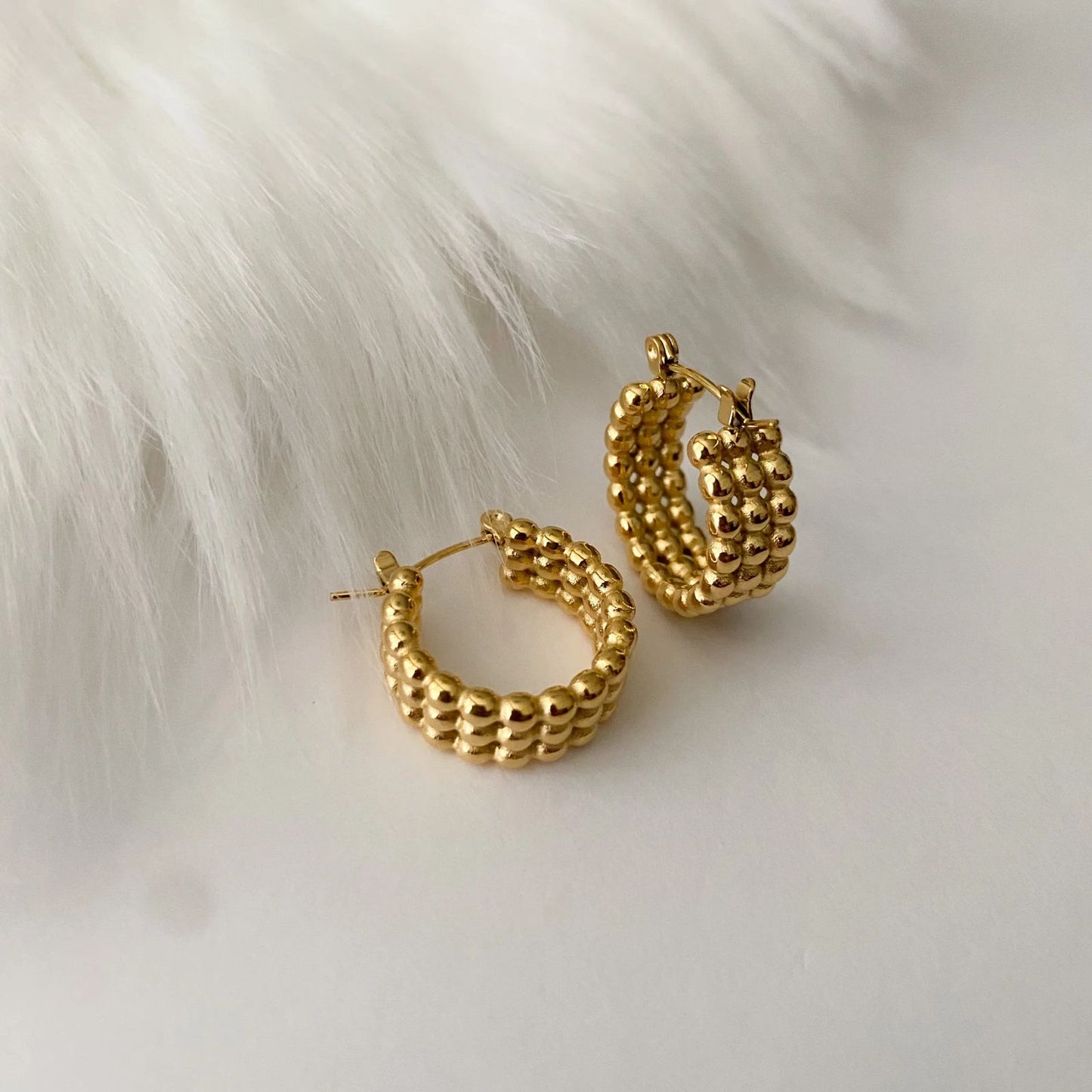 Beaded Hoops