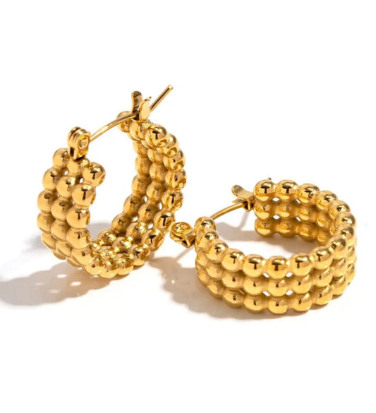 Beaded Hoops
