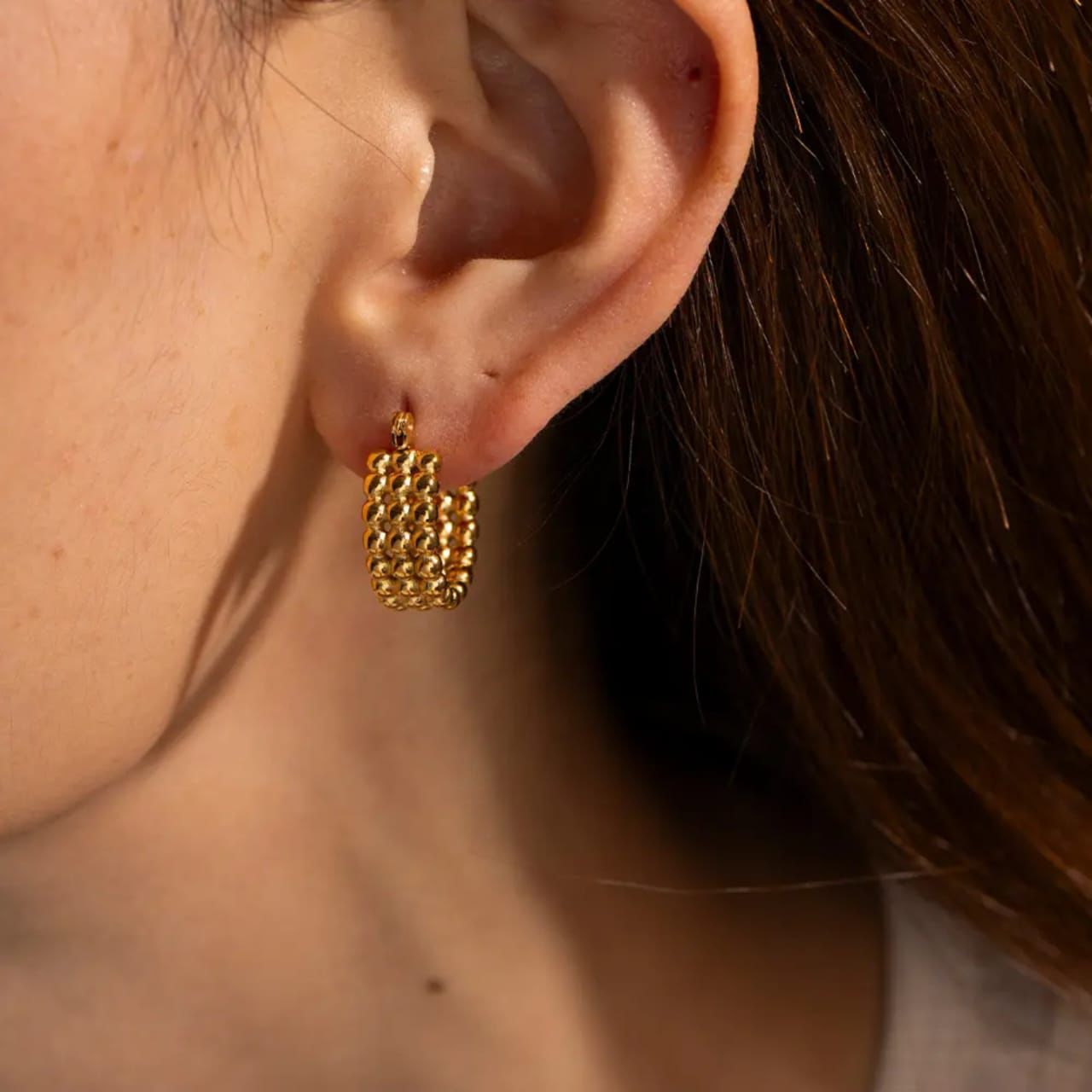 Beaded Hoops