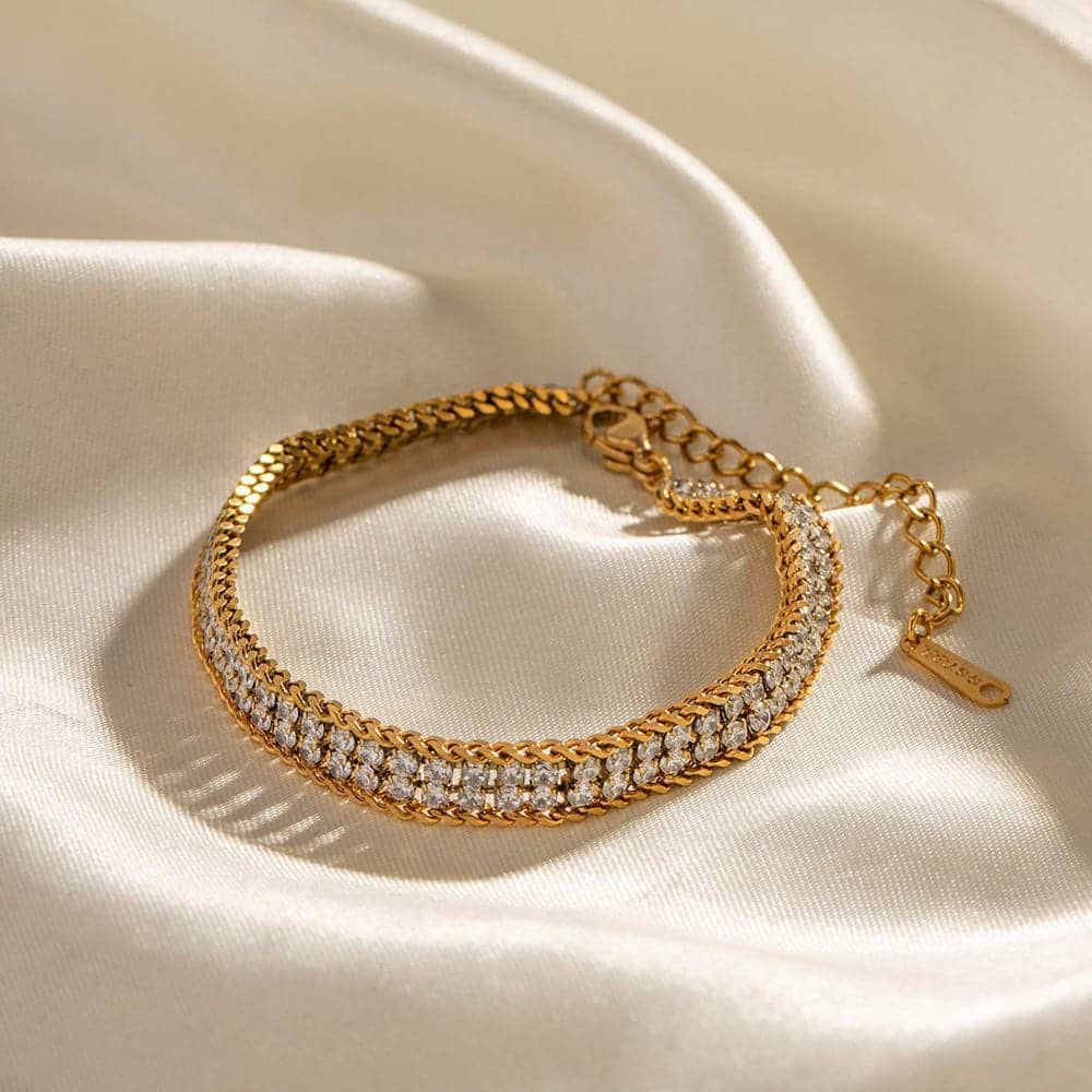 Double Layer Zircon Bracelet
