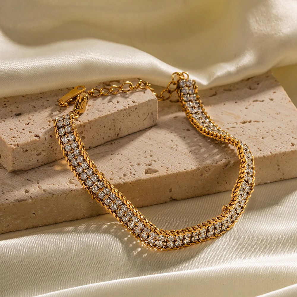 Double Layer Zircon Bracelet